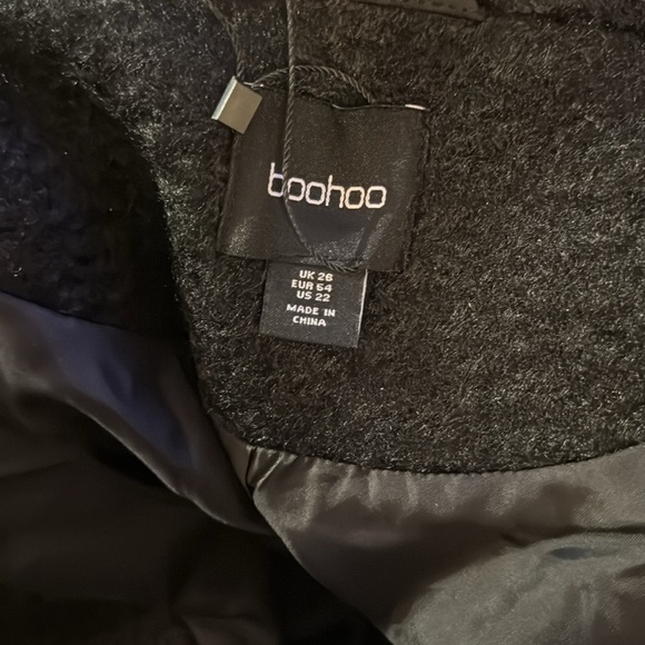 PLUS BRUSHED‎ SHAWL COLLAR BELTED COAT - Picture 6 of 6